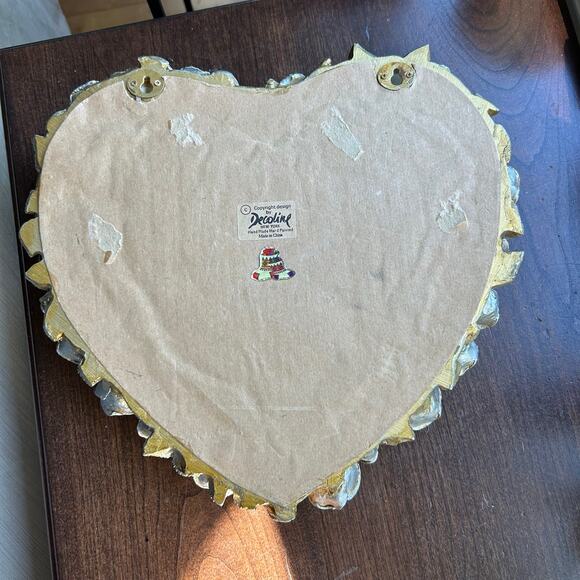 Decorative Silver Rose Mirror Heart Shabby Chic Vanity/Wall Handmade/Handpaint - Picture 7 of 10